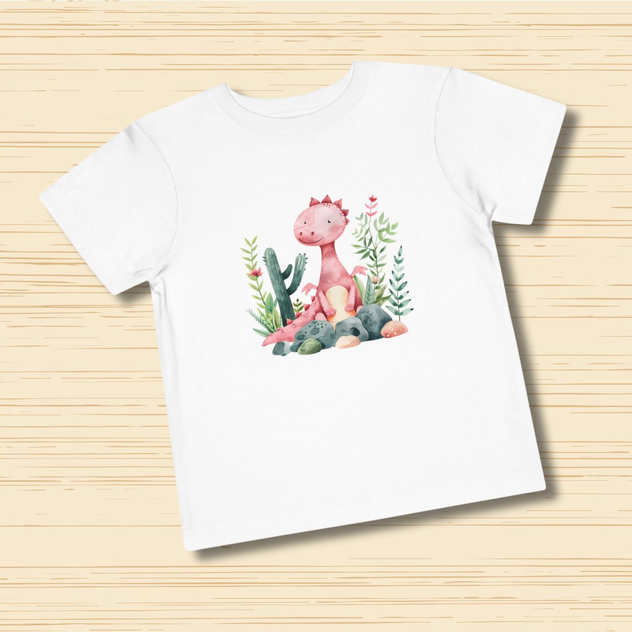 Sweet Dino Dreams Girls Toddler T-Shirt (2–5 Years)