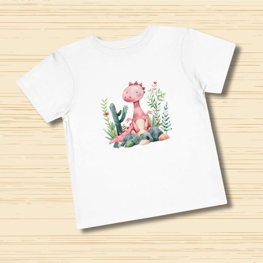 Sweet Dino Dreams Girls Toddler T-Shirt (2–5 Years)