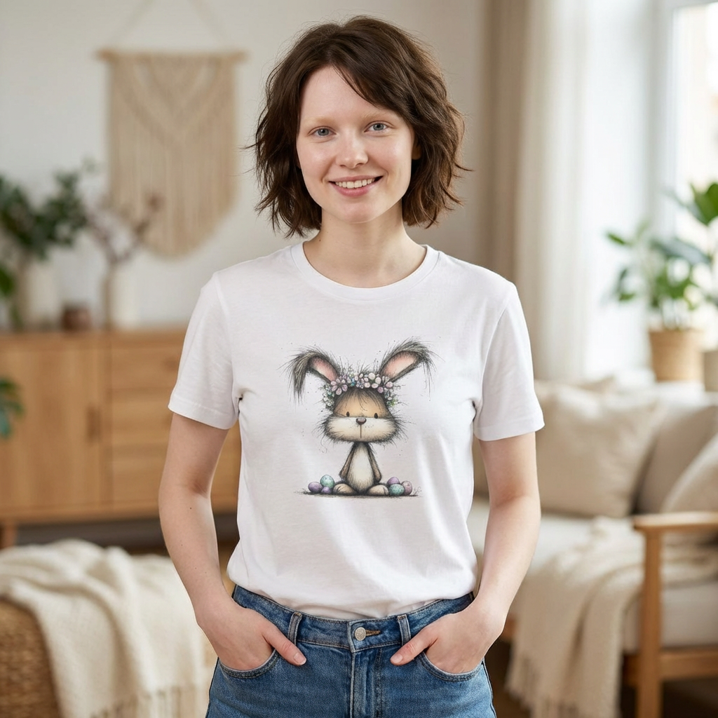 Easter Bunny T-Shirt – Cute Spring Bunny Illustration