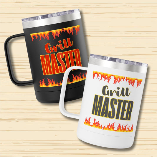 Grill Master Tumbler Insulated Cup for BBQ Lovers (15oz)