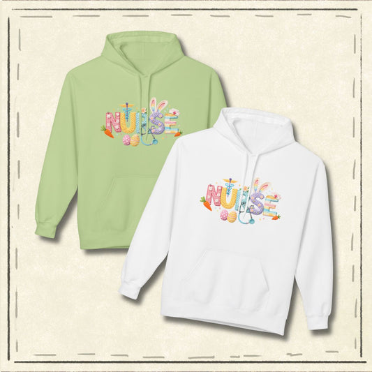 Nurse Easter Hoodie – Cute Bunny Stethoscope Spring Pullover for Nurses