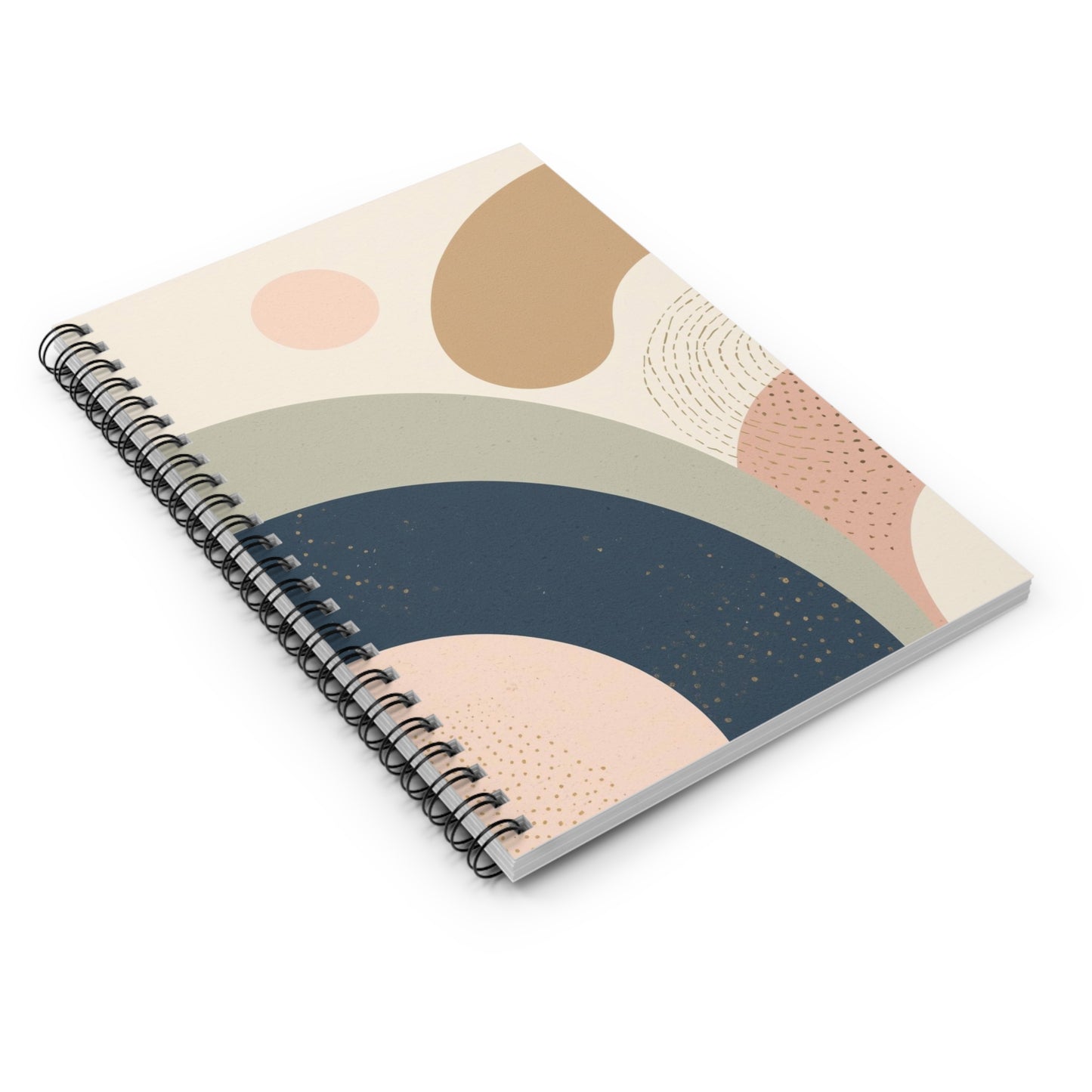 Modern Muse Abstract Spiral Notebook Ruled Lined Journal for Notes & Planning
