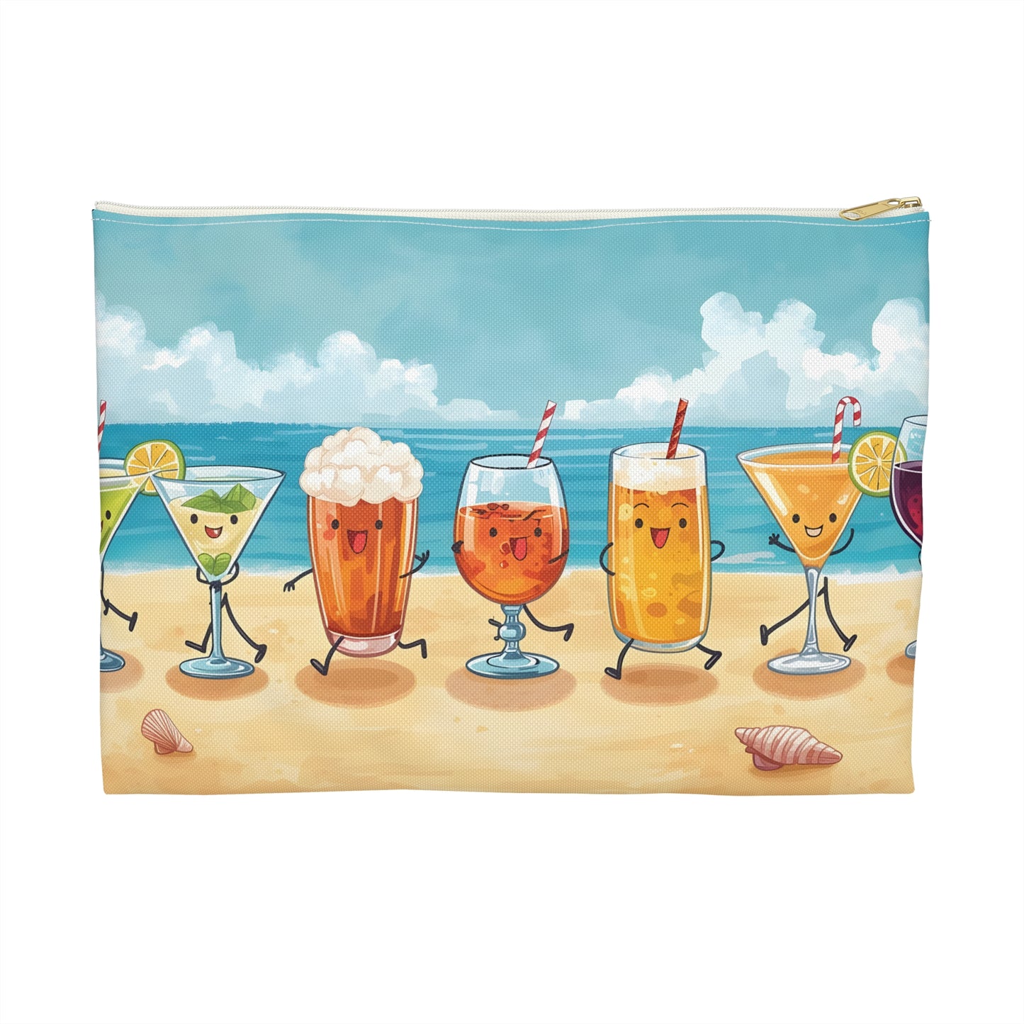 Sun Sand & Sips Travel & Passport Pouch