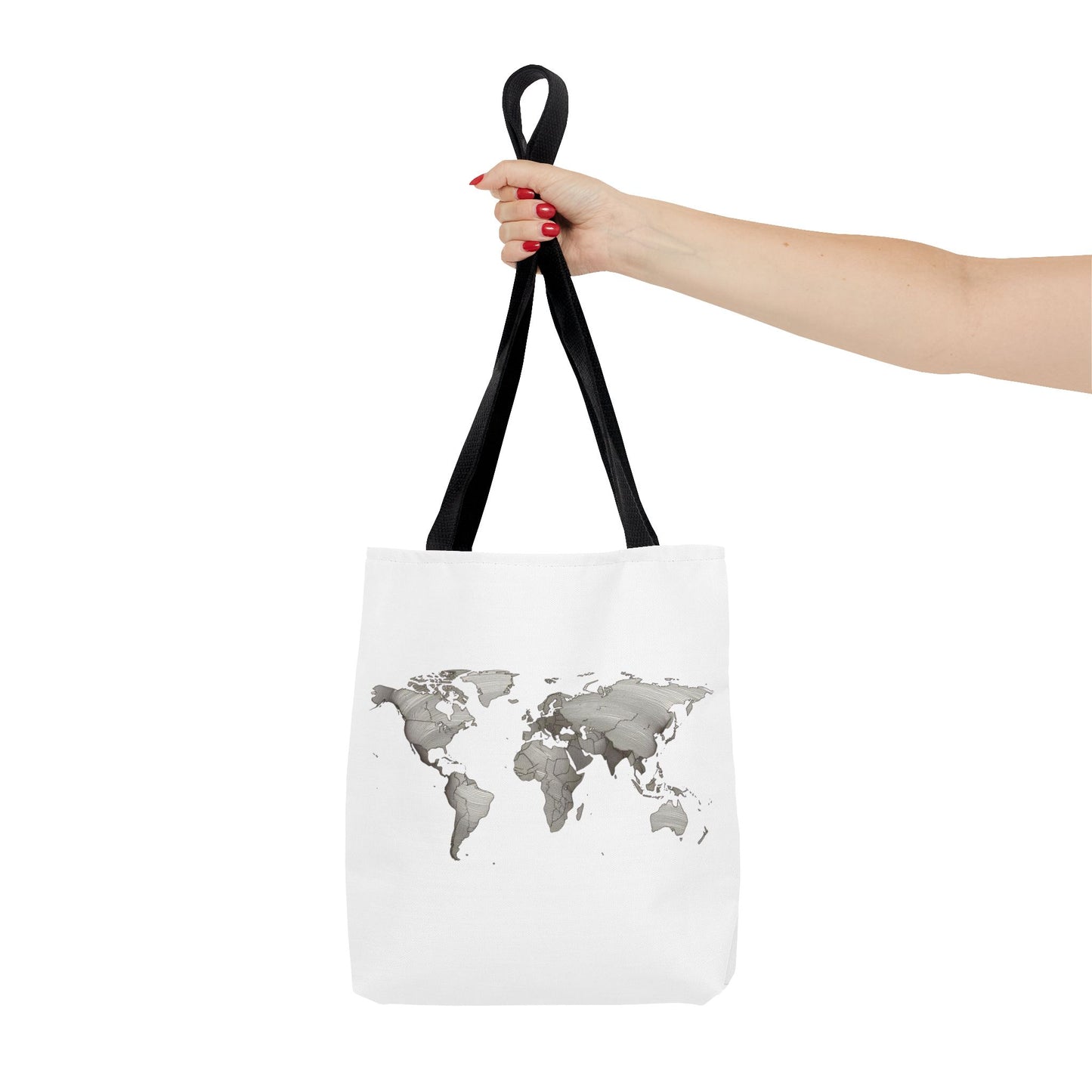 Vintage World Map Minimal Travel Aesthetic Cotton Canvas Tote Bag