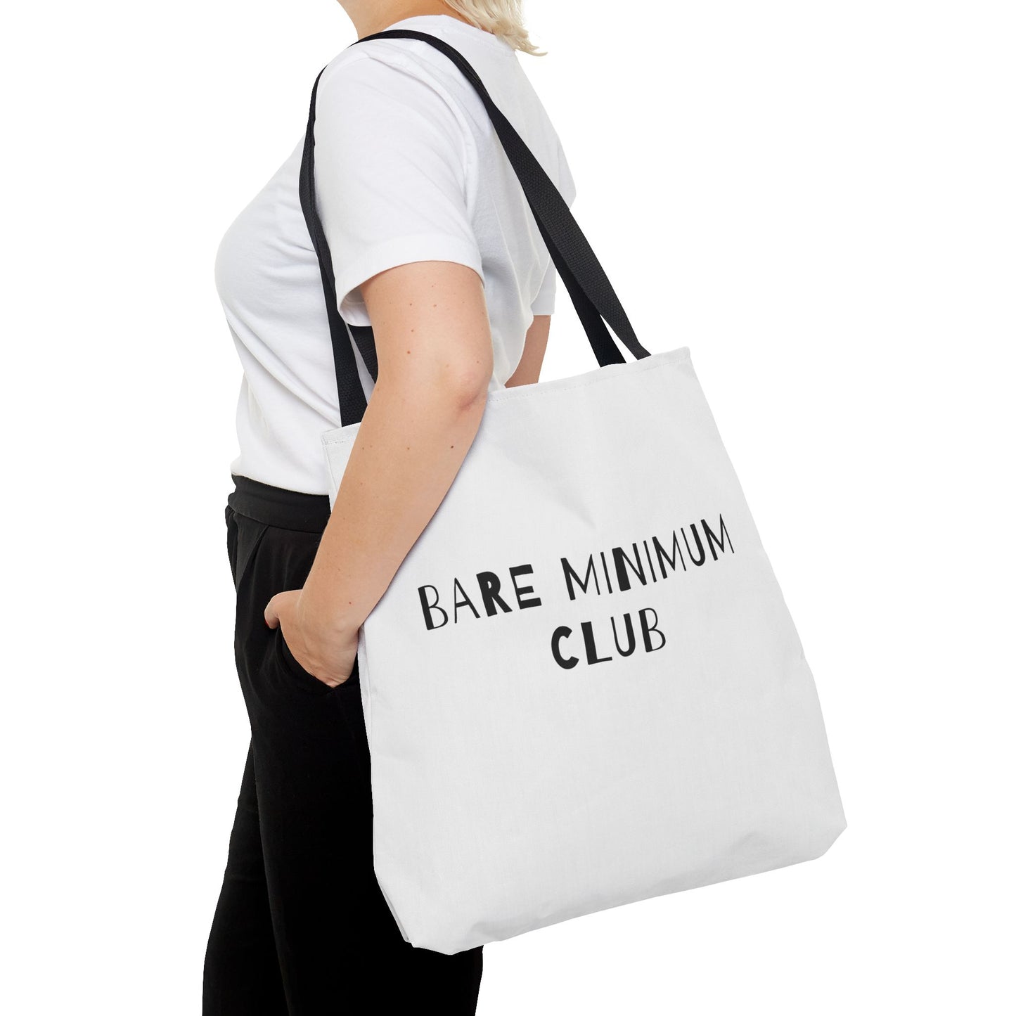 Bare Minimum Club Minimalist Cotton Canvas Tote Bag