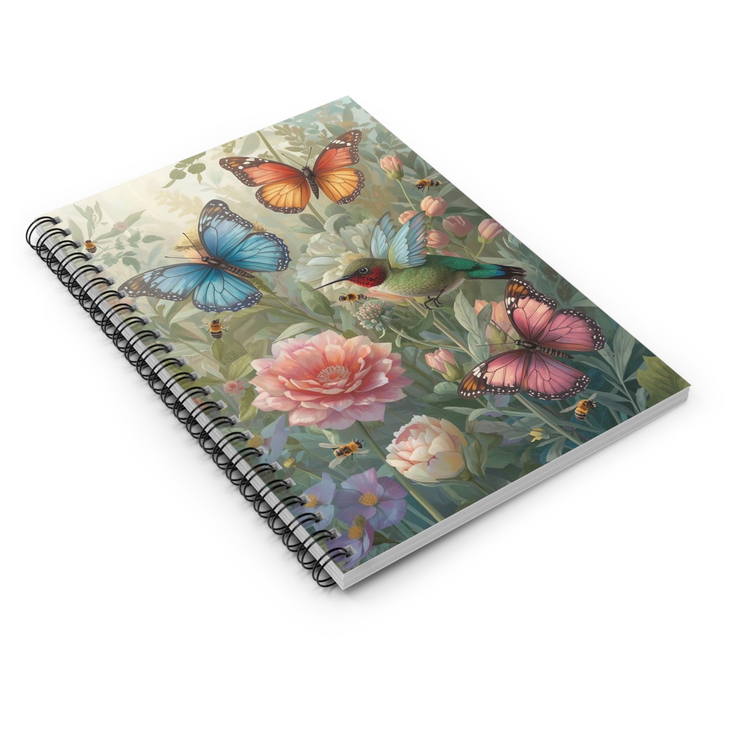 Enchanted Spring Garden Notebook – Floral Butterfly Writing Journal