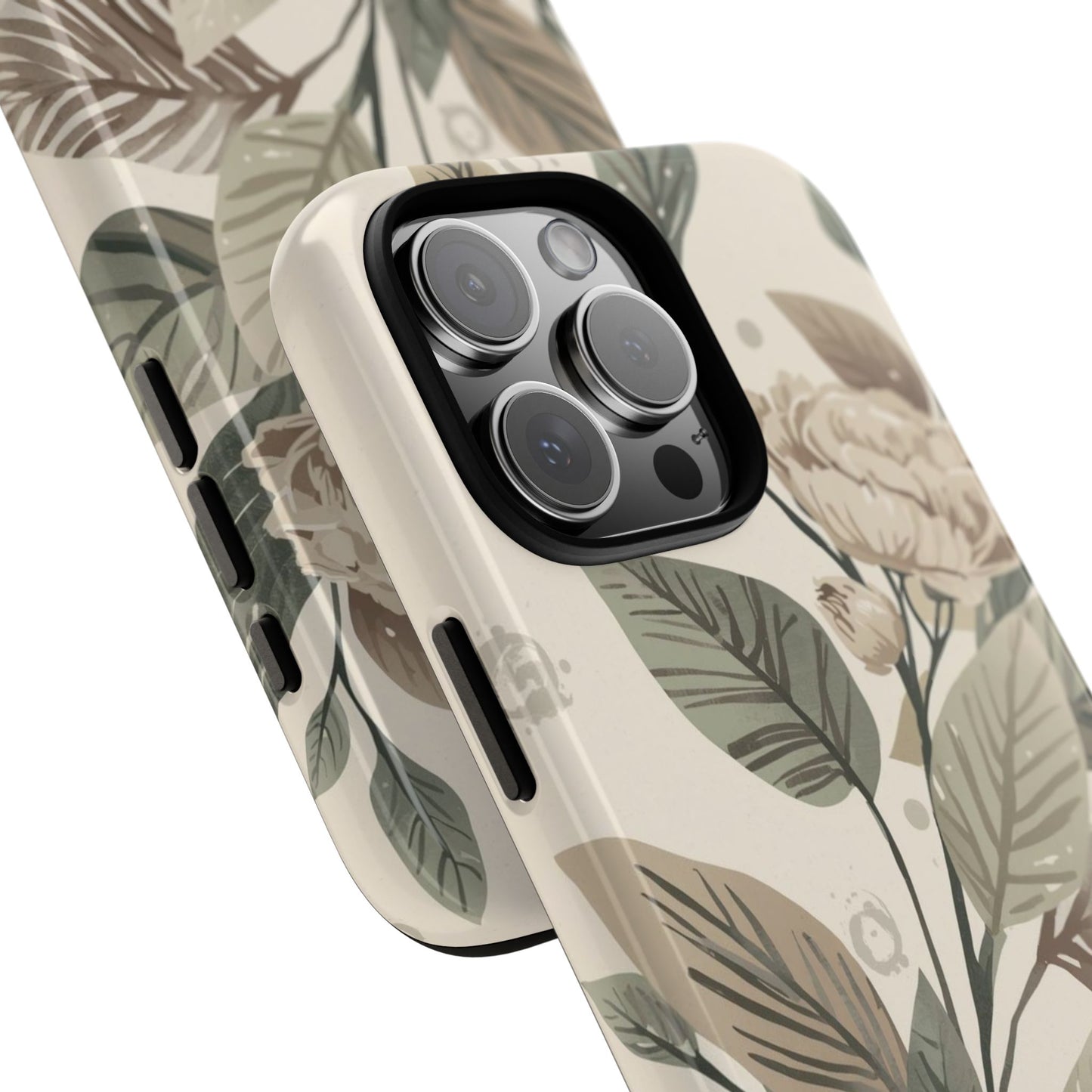 Muted Botanical Leaves Tough Protective iPhone Case