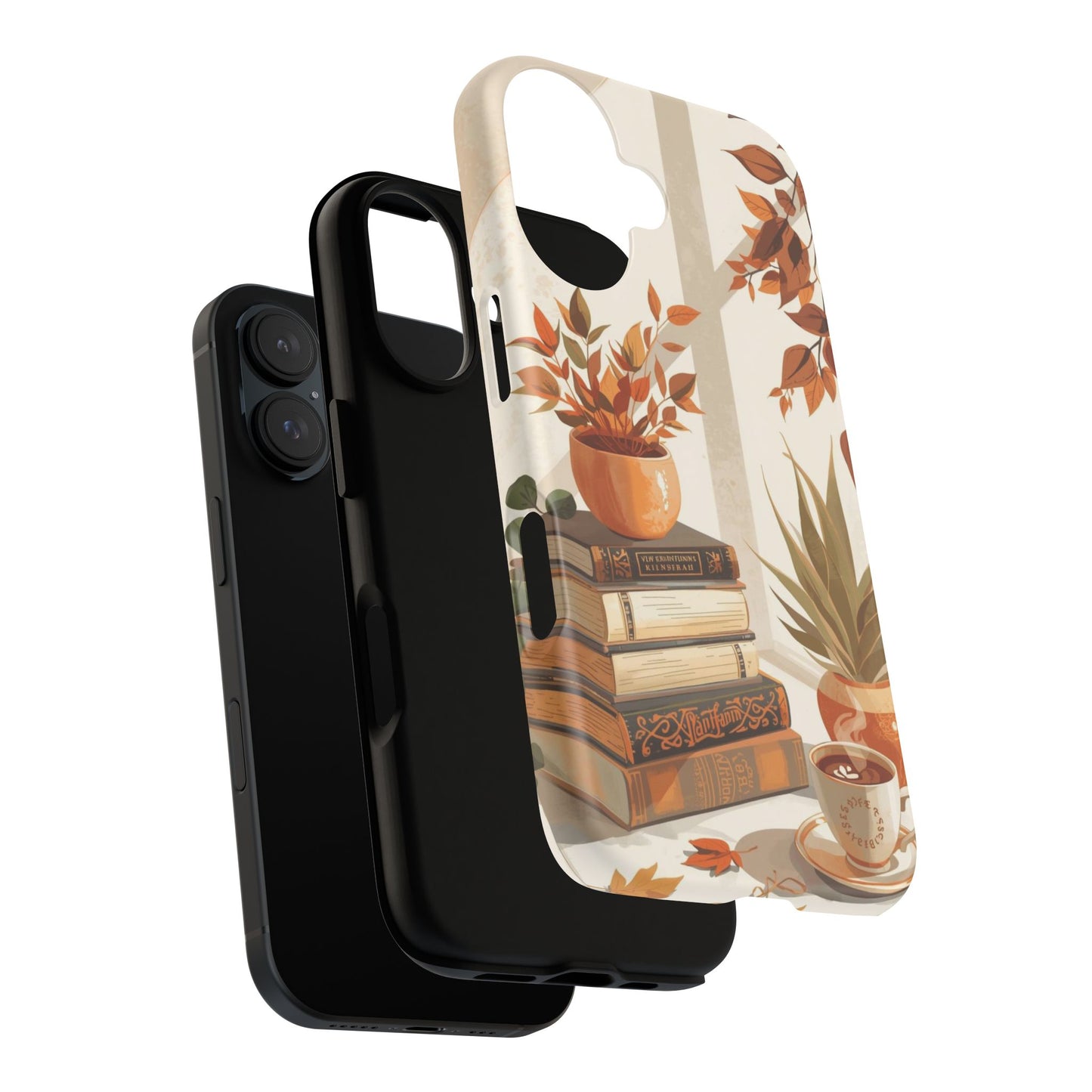 Cozy Books, Plants & Coffee Tough Protective iPhone Case