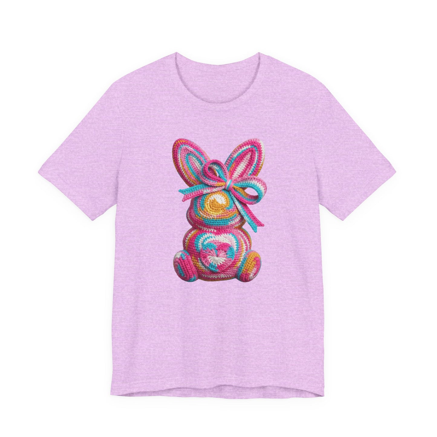 Crochet Easter Bunny with Heart Detail Spring Design T-shirt