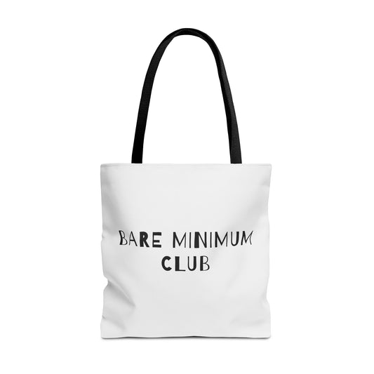 Bare Minimum Club Minimalist Cotton Canvas Tote Bag