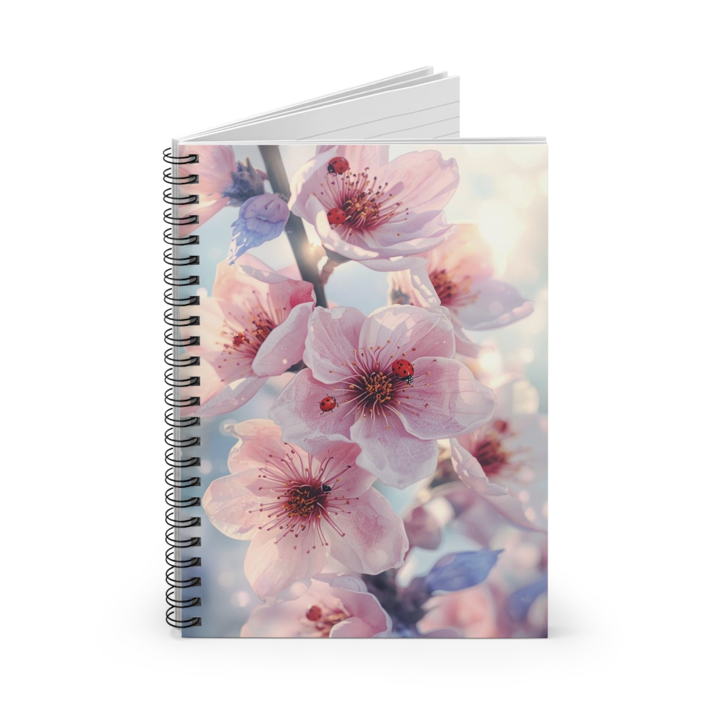 Ladybird Blossom Notebook – Whimsical Pastel Nature Journal