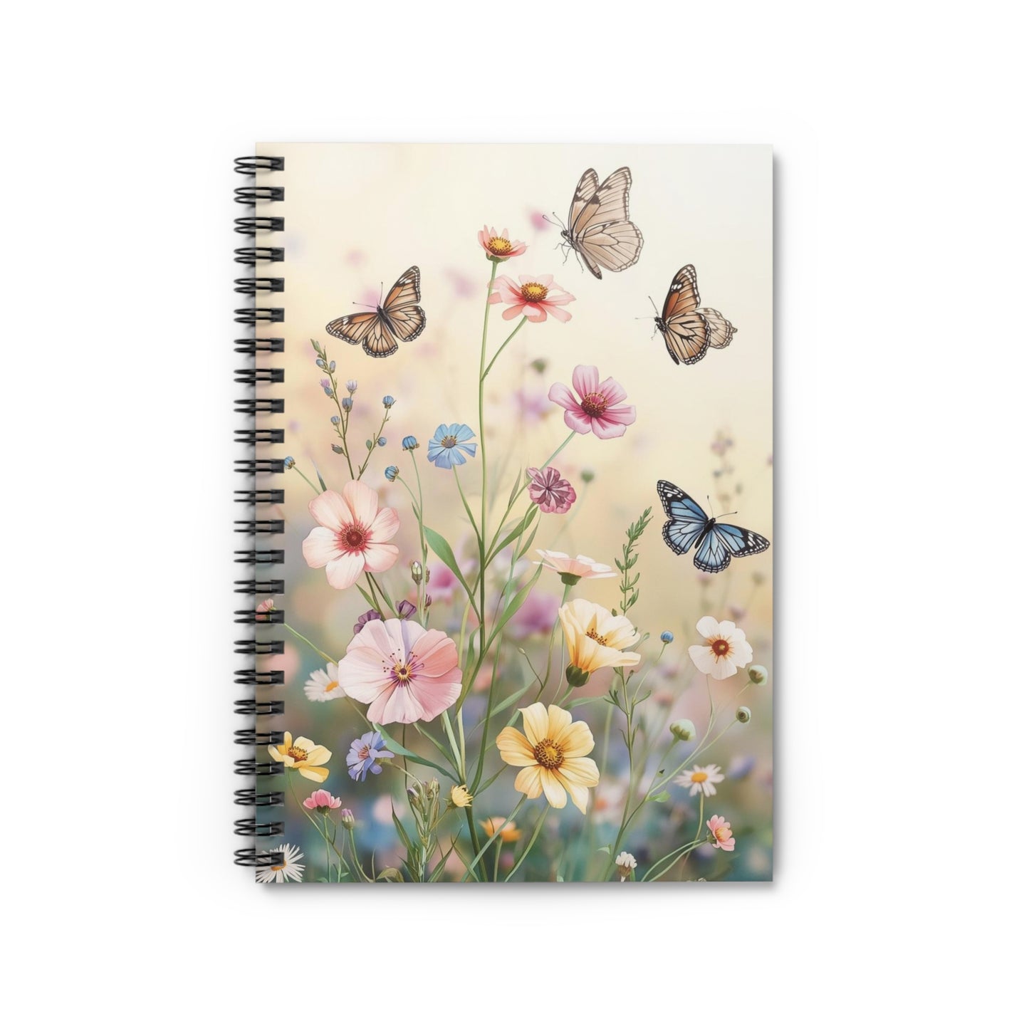 Wildflower Butterfly Notebook – Pastel Floral Writing Notebook