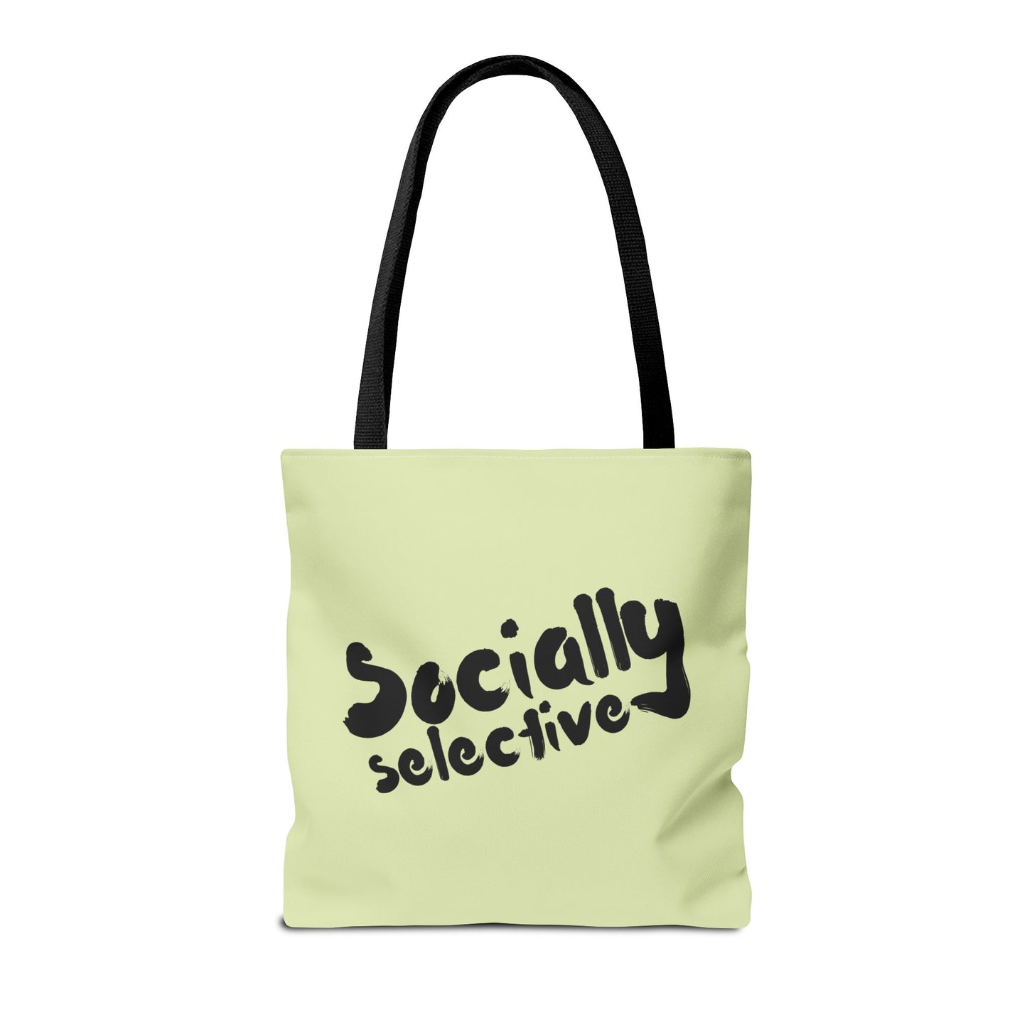 Socially Selective Funny Introvert Quote Cotton Canvas Tote Bag