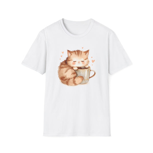 Sleepy Cat Cozy T-shirt Cute Cat Lover Tee