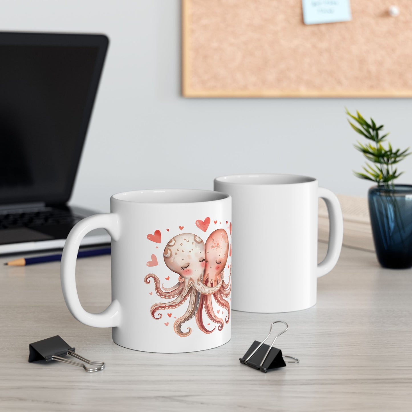 Stuck on You Too Octopus Couple Coffee Mug (11oz & 15oz)