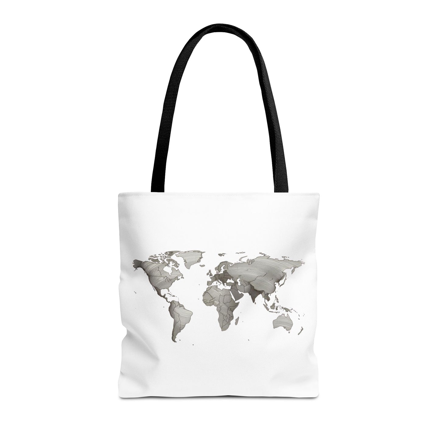 Vintage World Map Minimal Travel Aesthetic Cotton Canvas Tote Bag