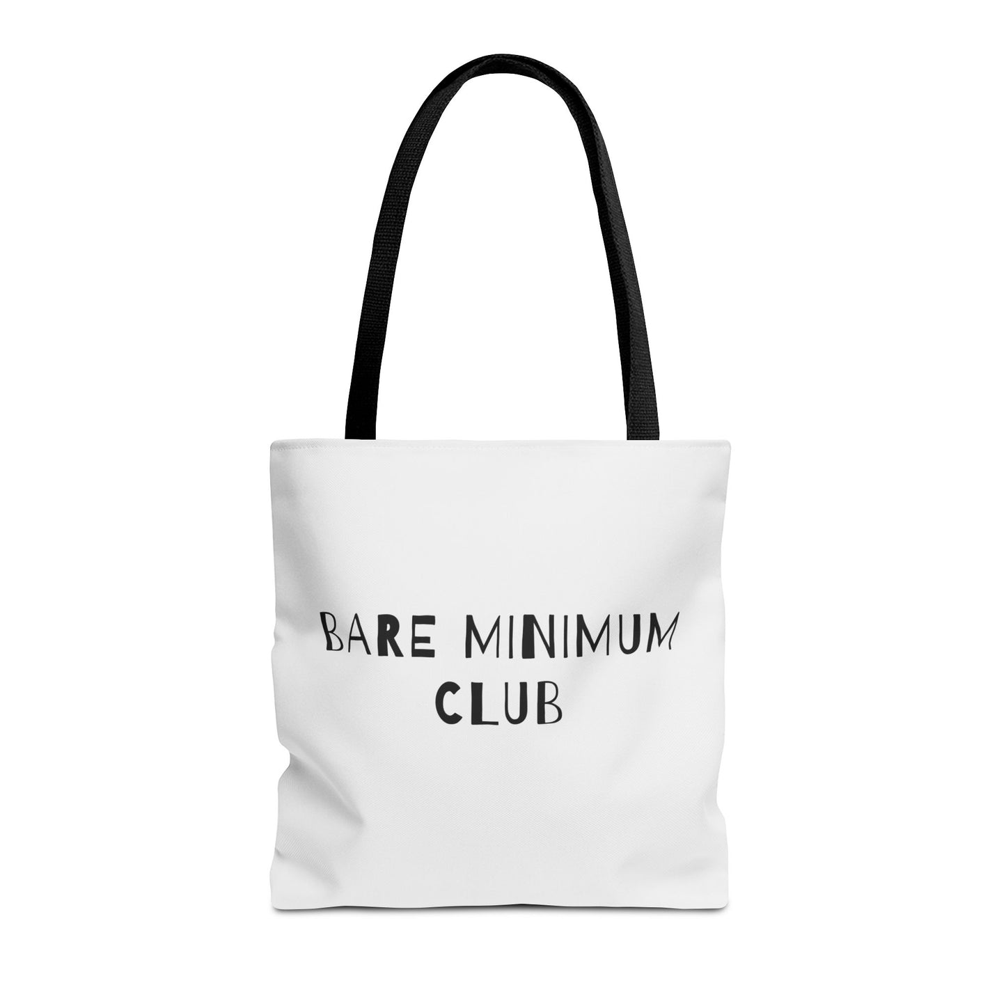 Bare Minimum Club Minimalist Cotton Canvas Tote Bag