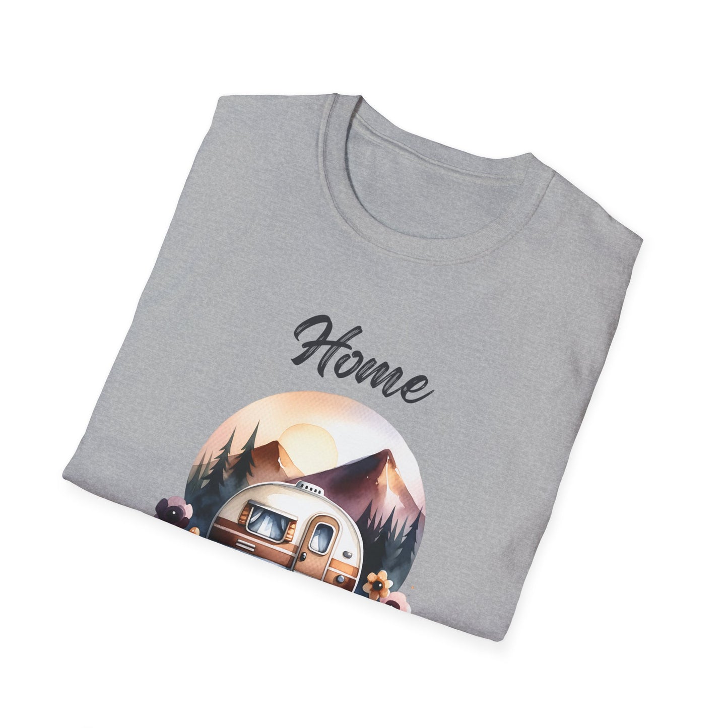 Home Is Where We Park It Tee Road Trip & Camper Retro T-Shirt