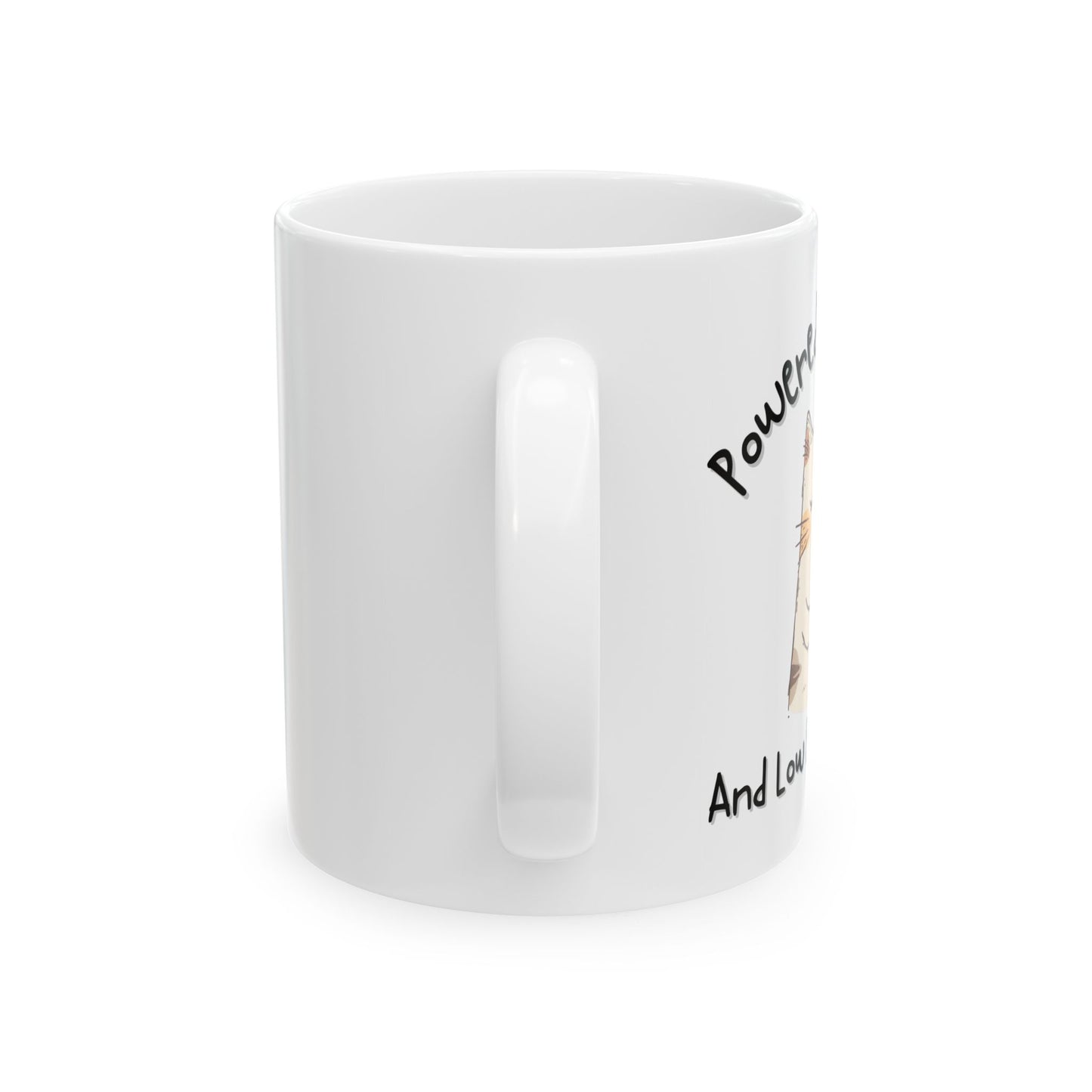 Powered by Coffee and Low Expectations Cute Coffee Mug - Ceramic Coffee Cup (11oz, 15oz)