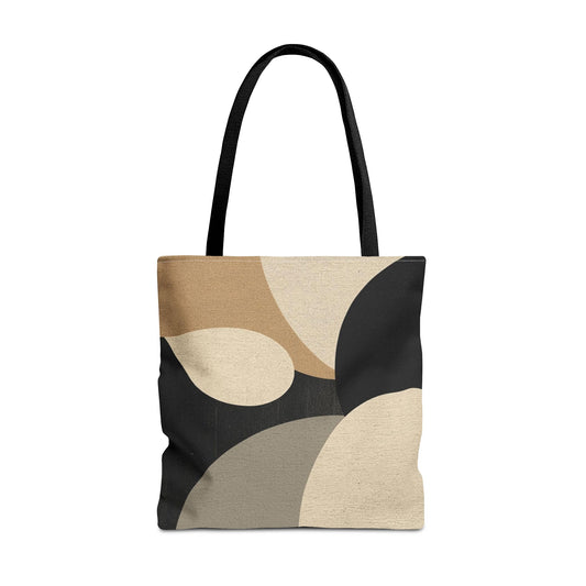 Neutral Modern Abstract Design Cotton Canvas Tote Bag