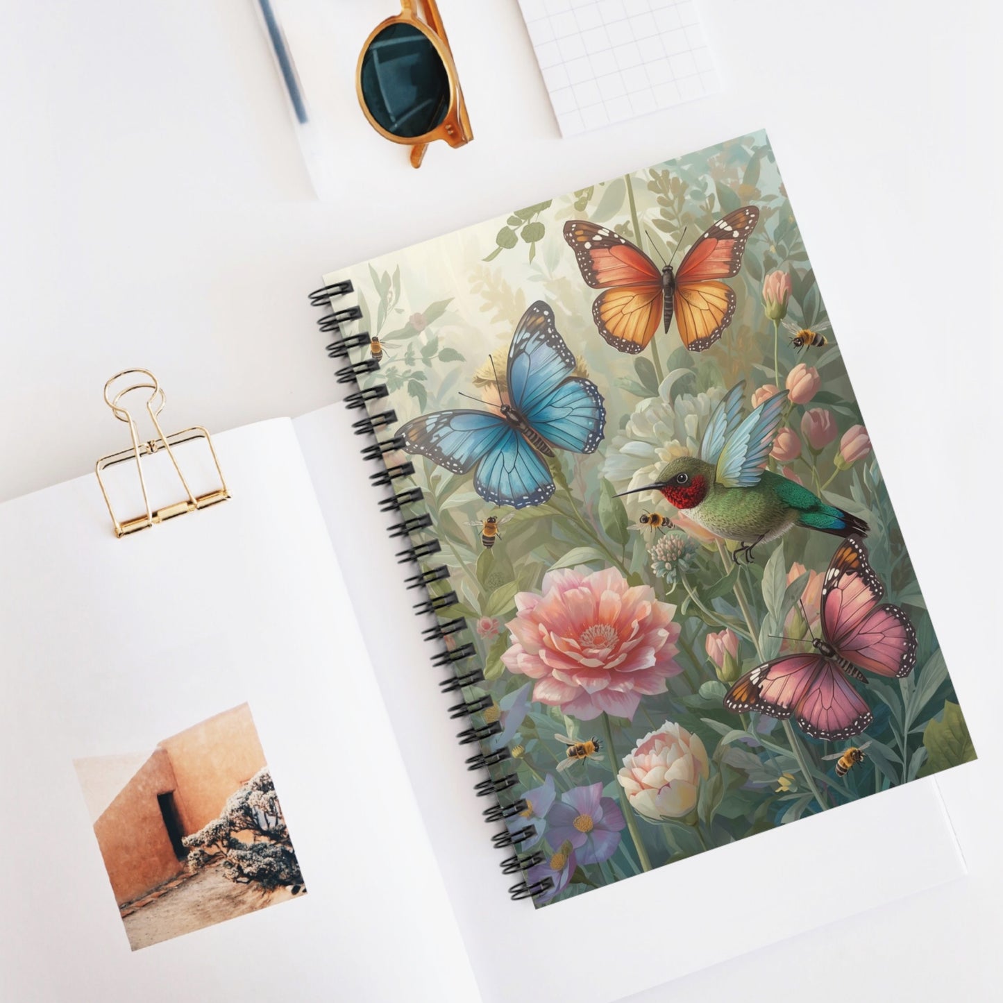 Enchanted Spring Garden Notebook – Floral Butterfly Writing Journal