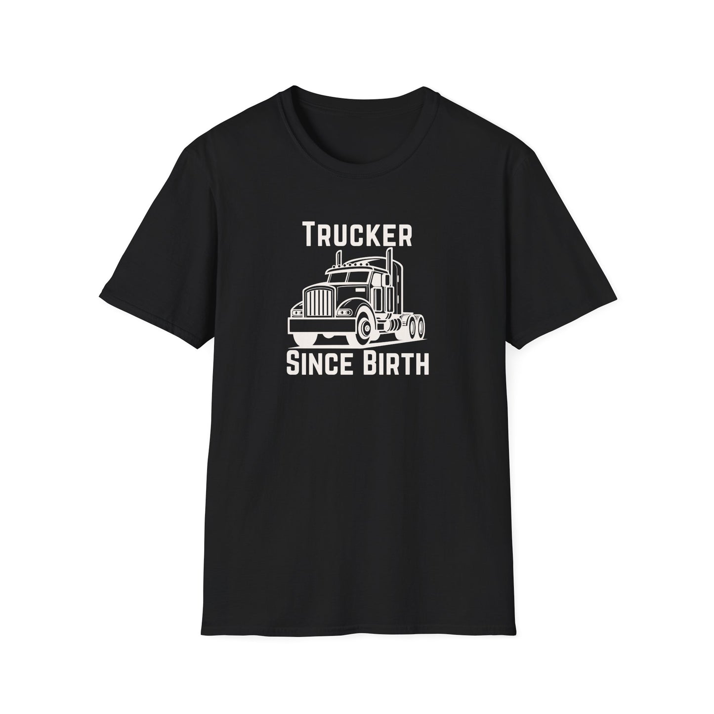 Trucker Since Birth T-Shirt Truck Driver Graphic Tee for Men & Road Lovers