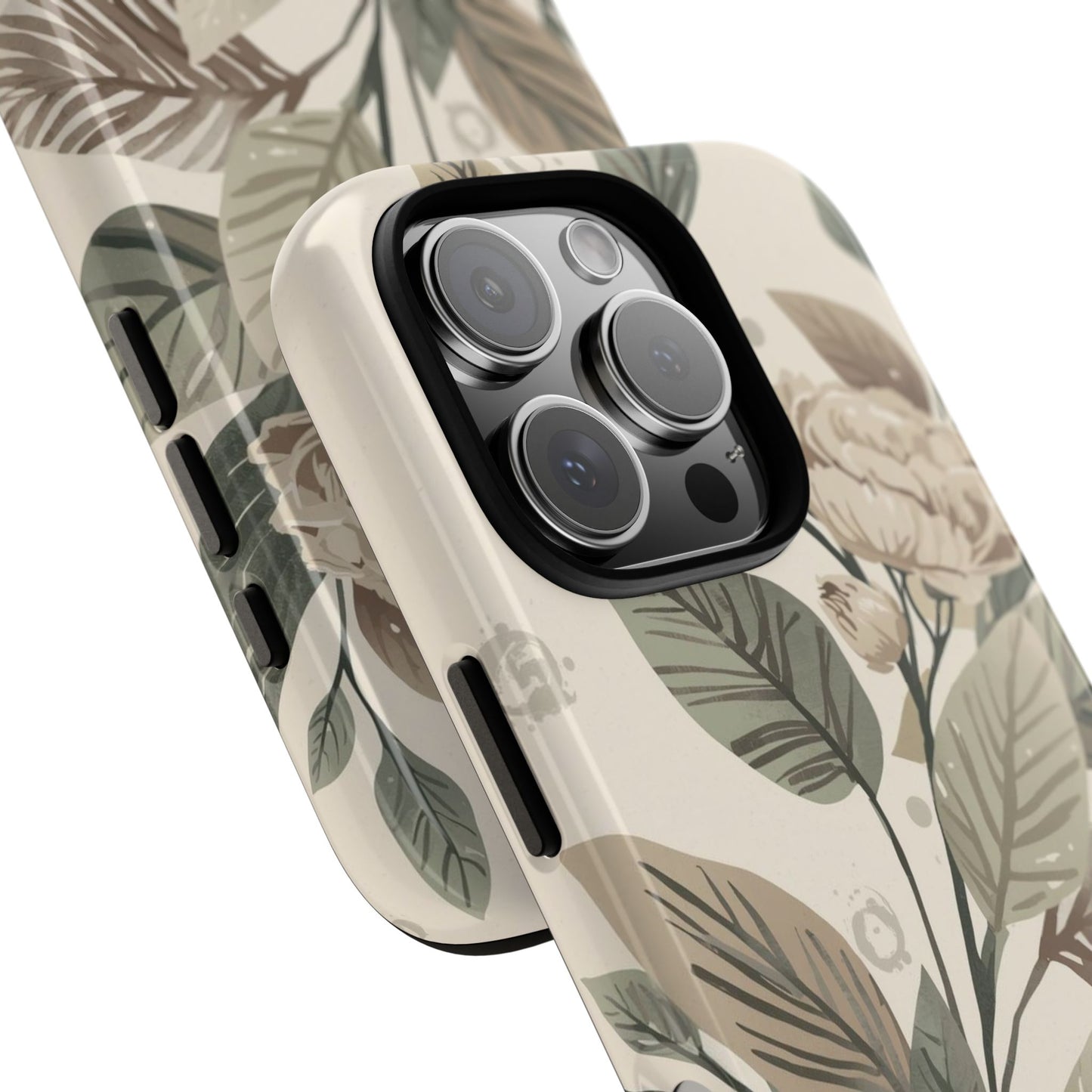 Muted Botanical Leaves Tough Protective iPhone Case