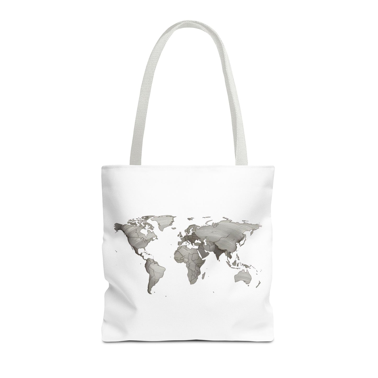 Vintage World Map Minimal Travel Aesthetic Cotton Canvas Tote Bag