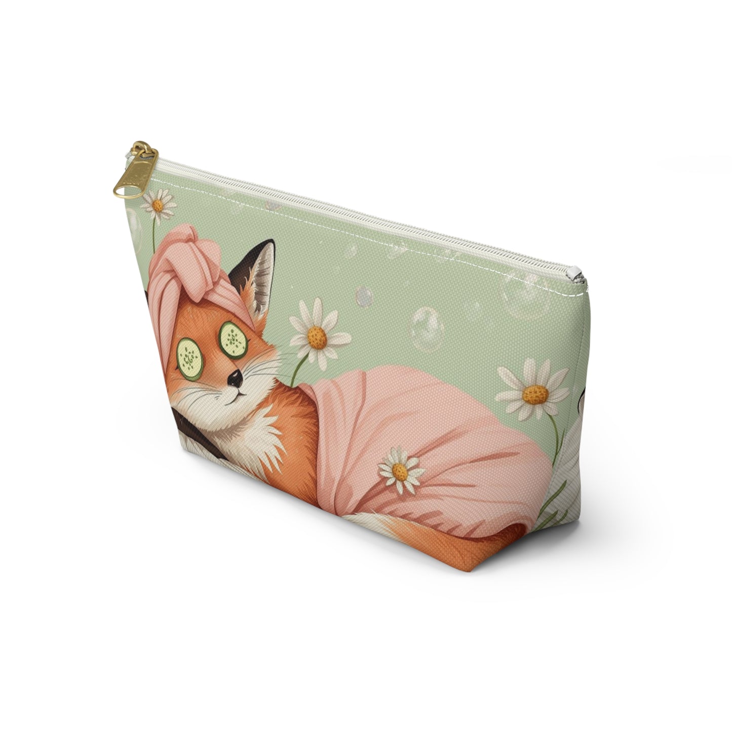 Fox Spa Day Cosmetic Pouch | Cute Makeup Bag