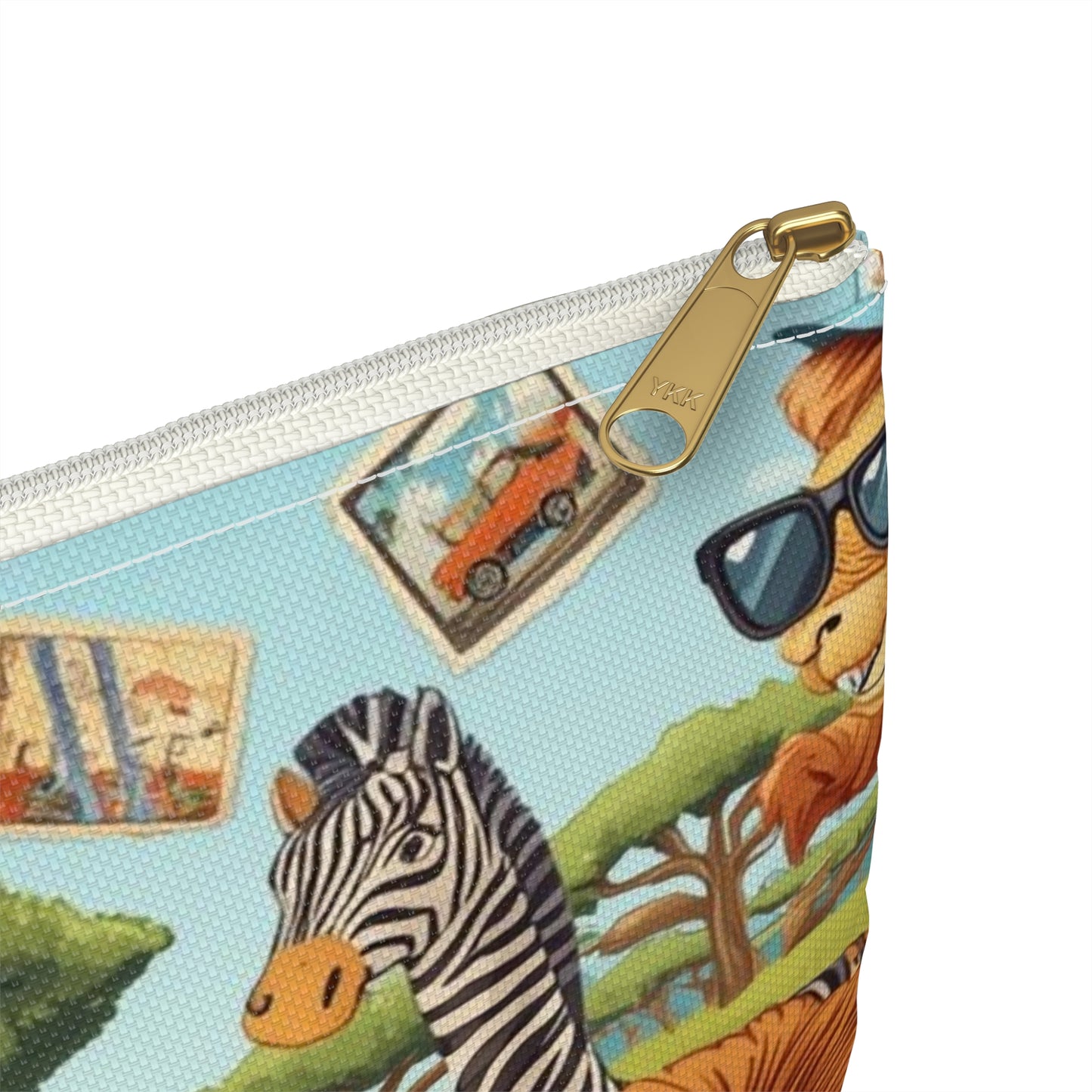 Safari Adventure Cartoon Wildlife Travel & Passport Pouch