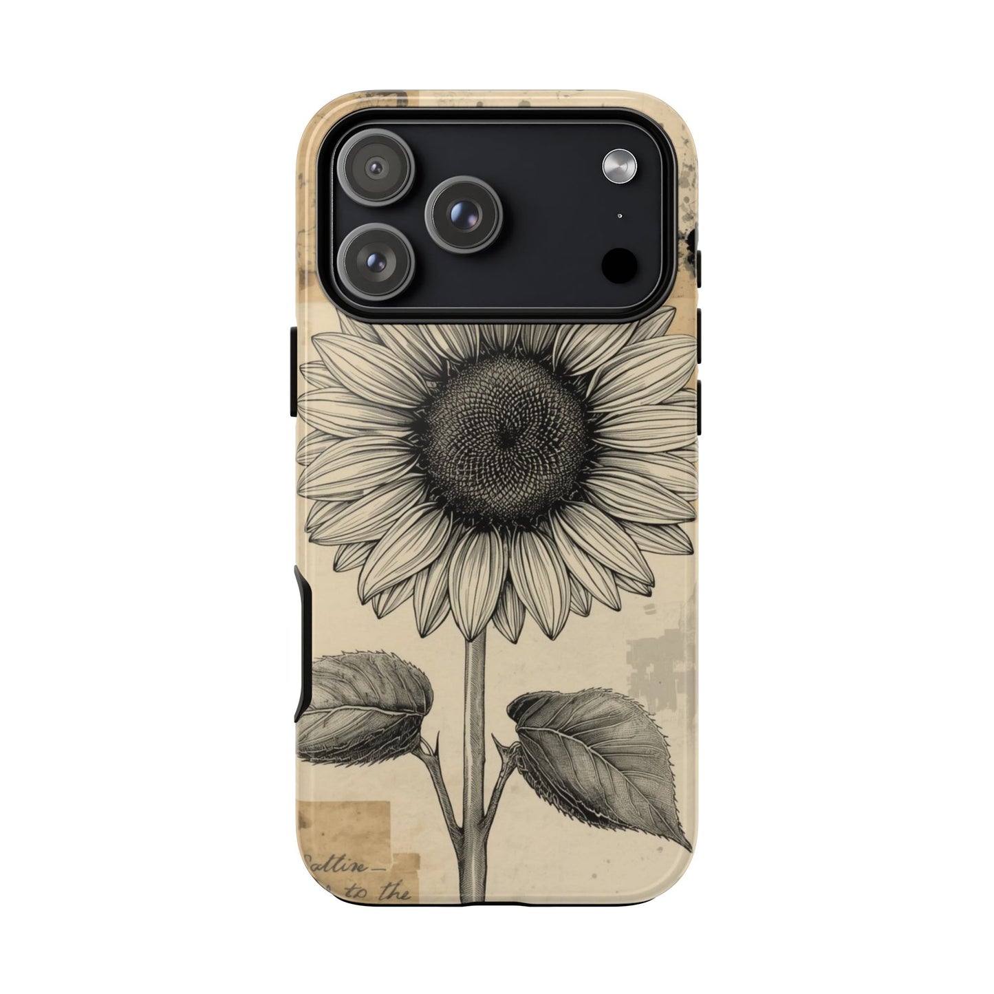 Vintage Sunflower Illustration Tough Protective iPhone Case
