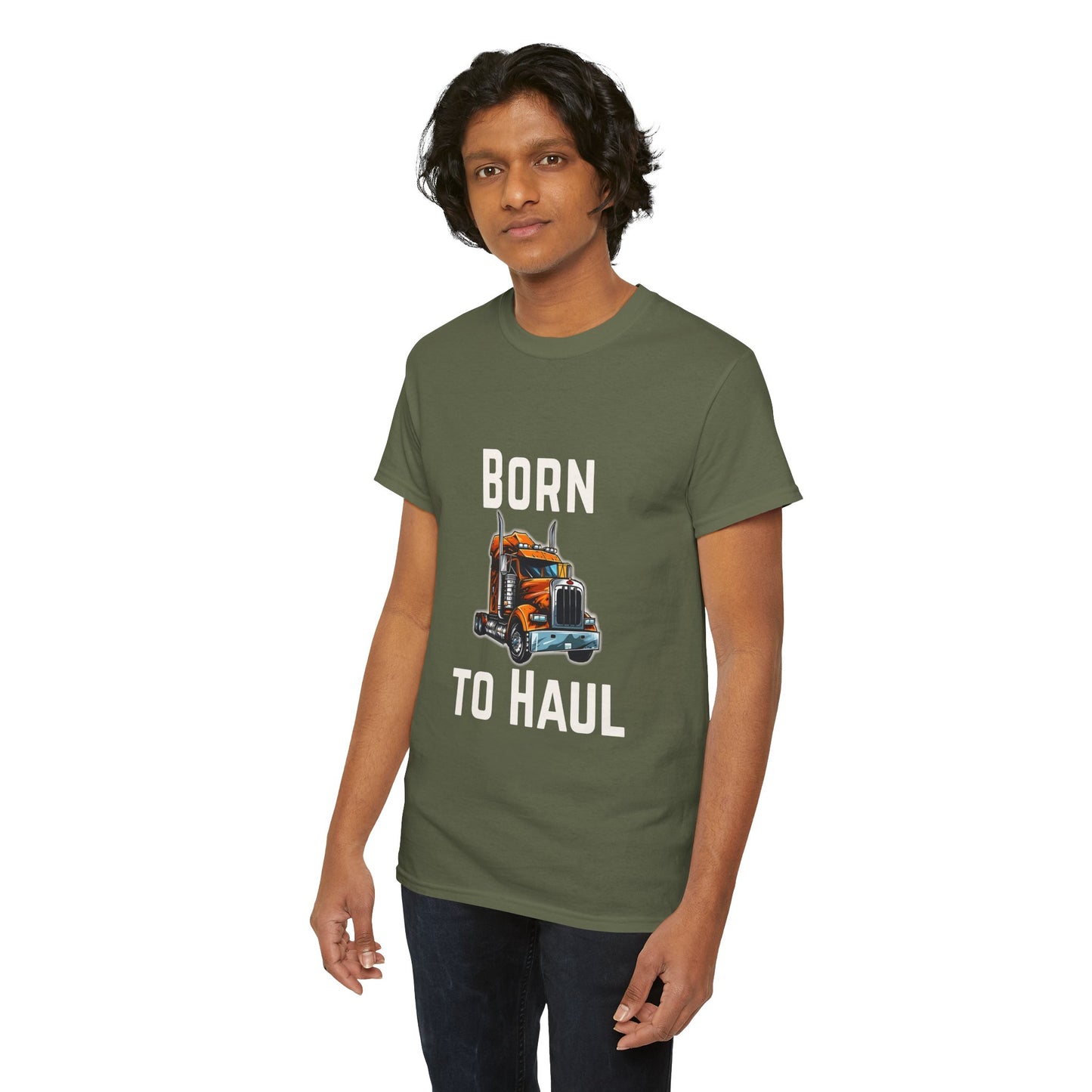 Born to Haul Trucker T-Shirt Truck Driver Graphic Tee for Men & Road Lovers
