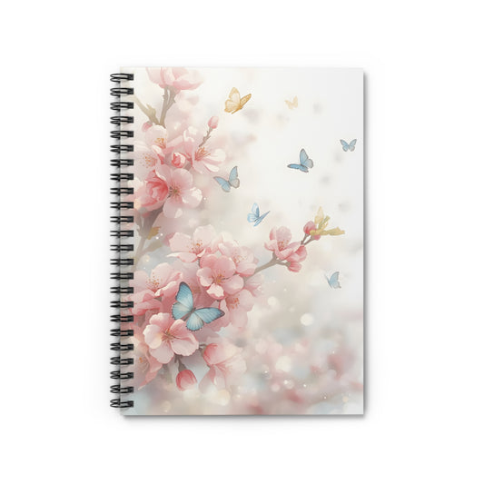 Butterfly Blossom Notebook – Pastel Floral Writing Journal