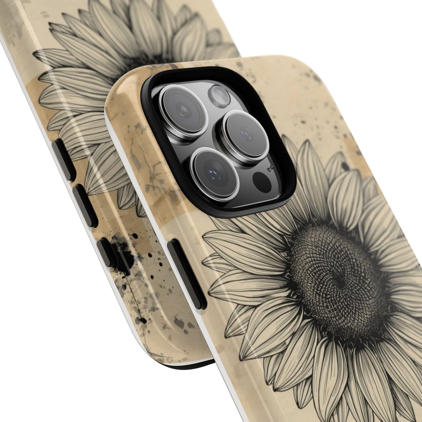 Vintage Sunflower Illustration Tough Protective iPhone Case