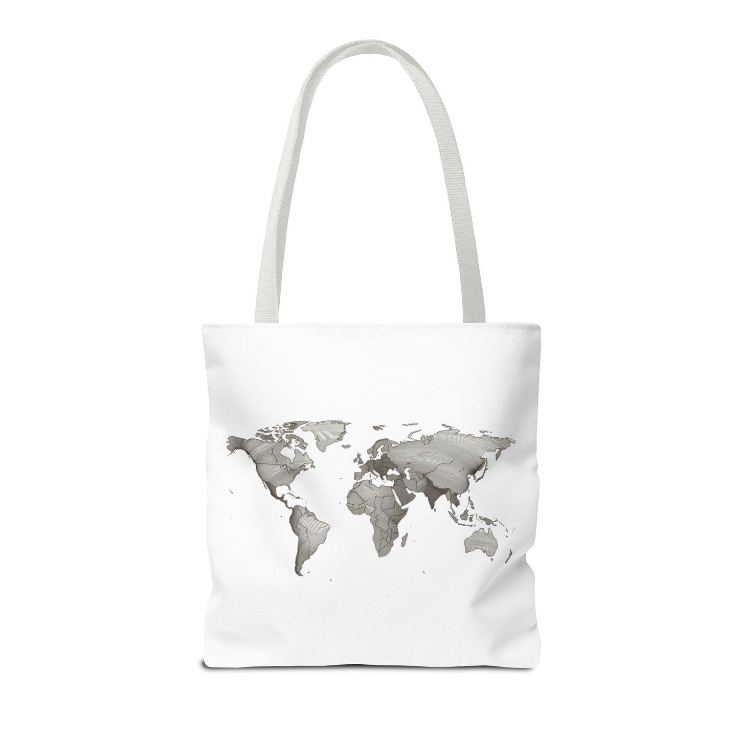 Vintage World Map Minimal Travel Aesthetic Cotton Canvas Tote Bag