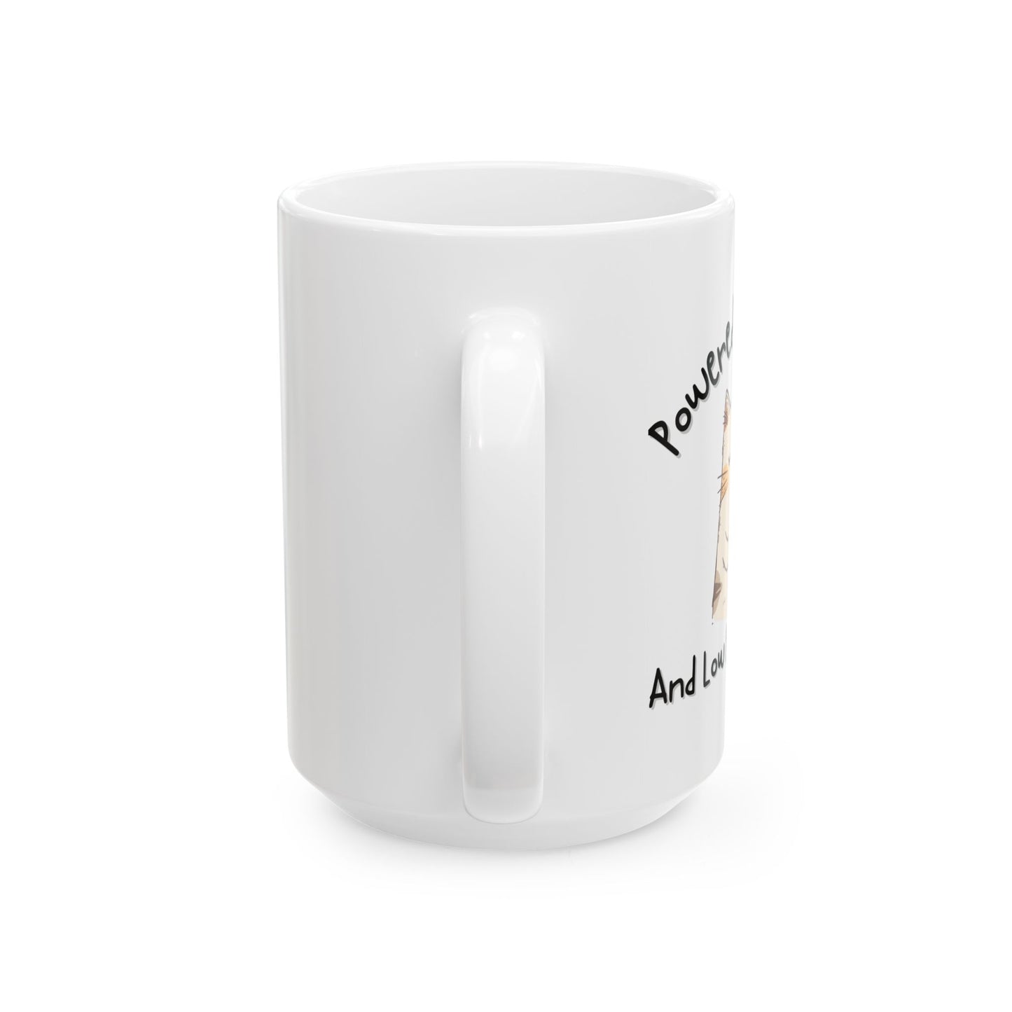 Powered by Coffee and Low Expectations Cute Coffee Mug - Ceramic Coffee Cup (11oz, 15oz)