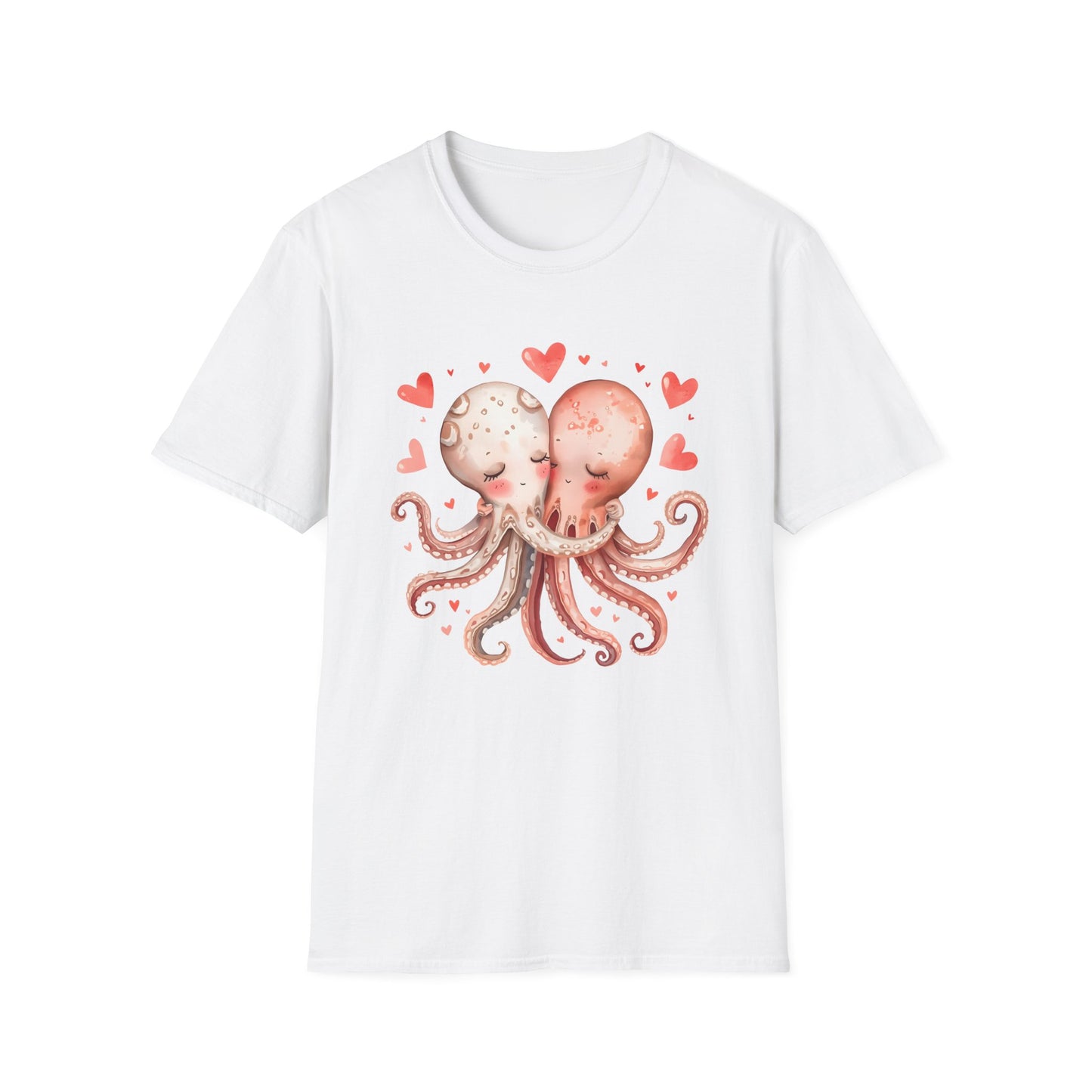 Stuck On You Too - Cute Couple Sea Life Valentine Tee