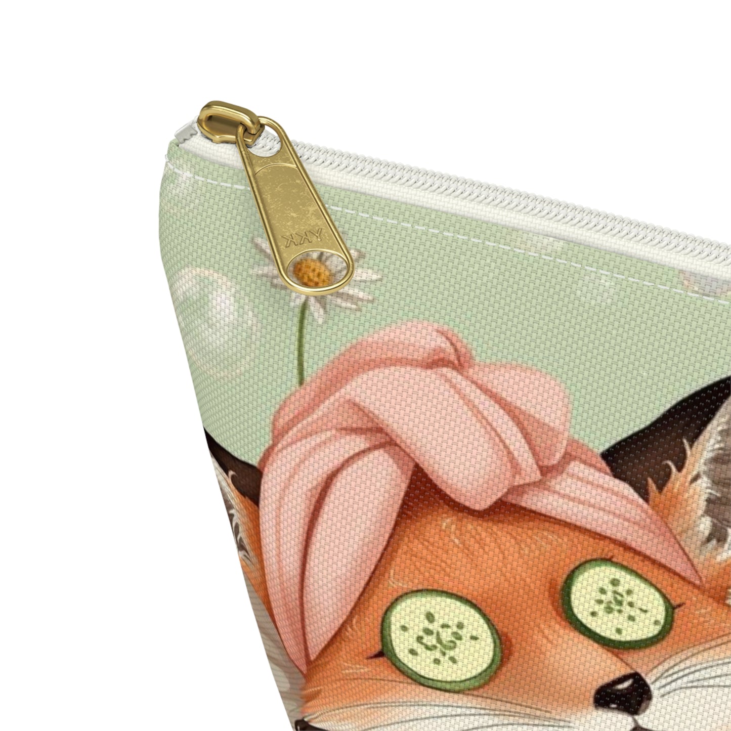 Fox Spa Day Cosmetic Pouch | Cute Makeup Bag