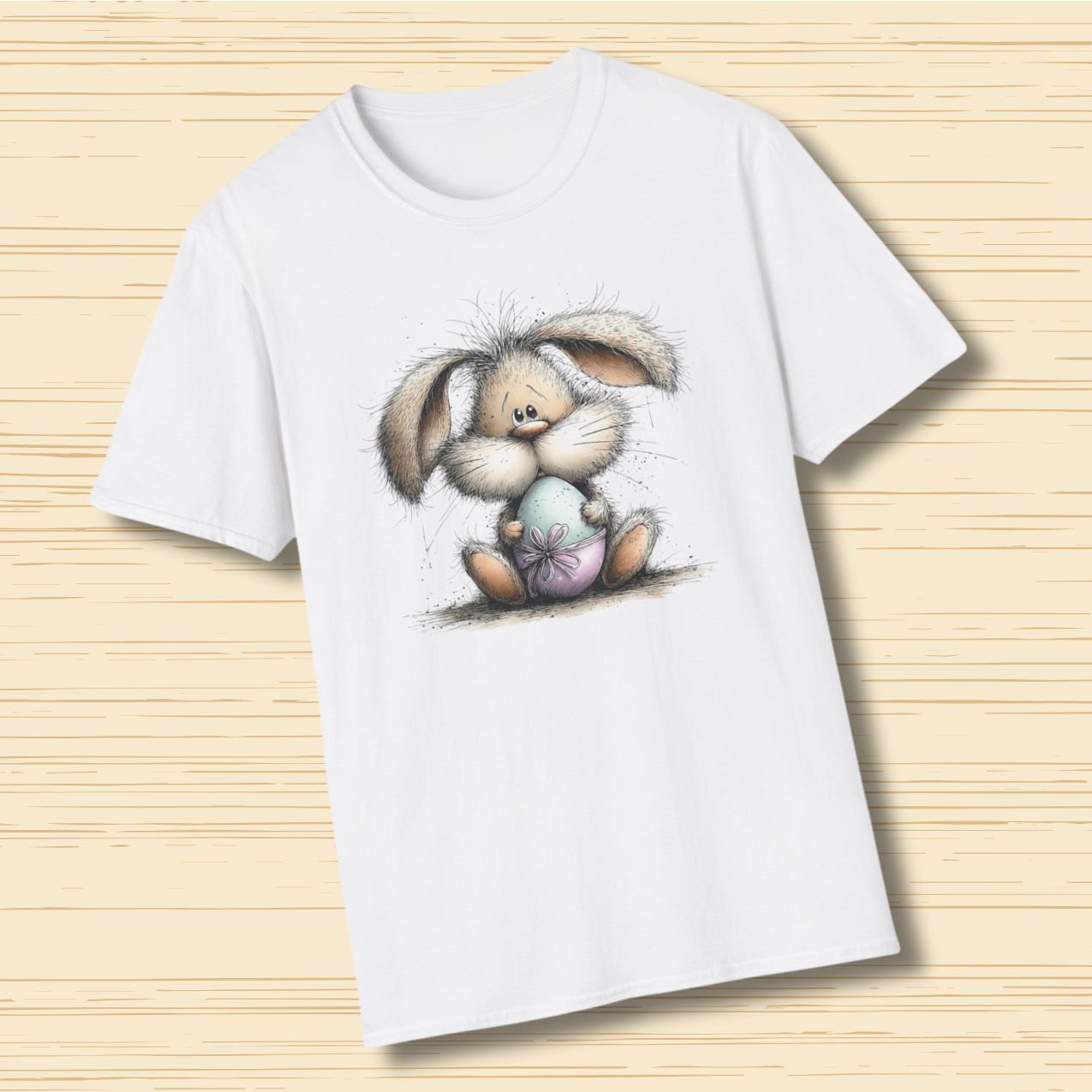 Cute Easter Bunny T-Shirt – Soft Spring Illustration