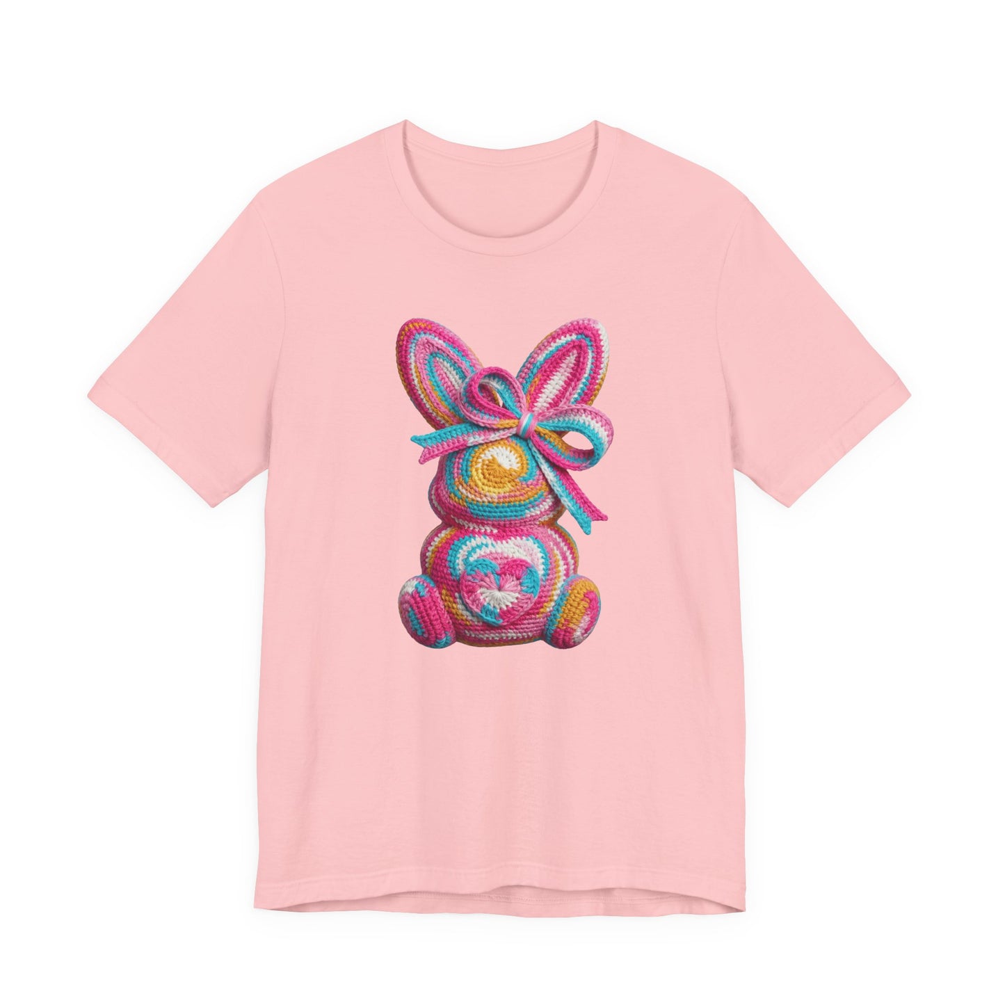 Crochet Easter Bunny with Heart Detail Spring Design T-shirt