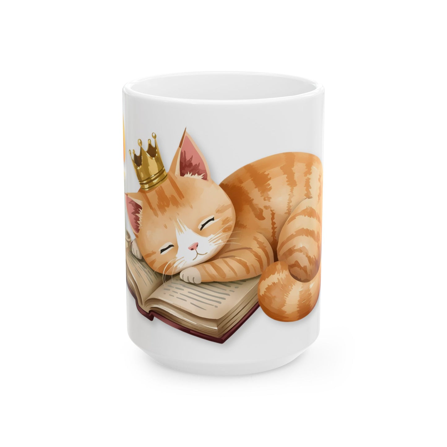 Once Upon a Nap Cozy Storybook Ginger Cat Mug Cat Lover Gift - Cute Cozy Pet Lover Coffee Cup (11oz/15oz)
