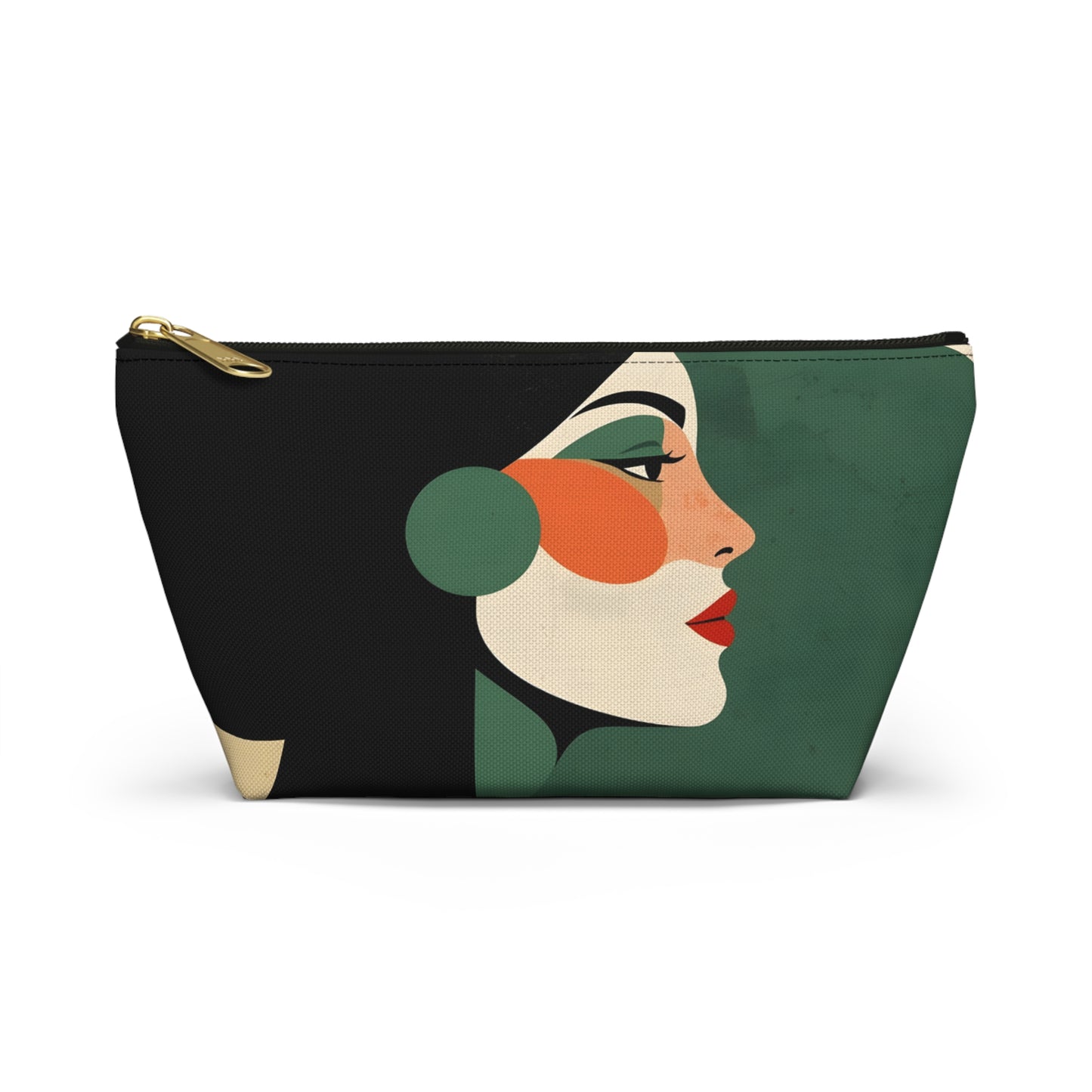 Duality Abstract Profile Makeup Bag | Cosmetic Pouch