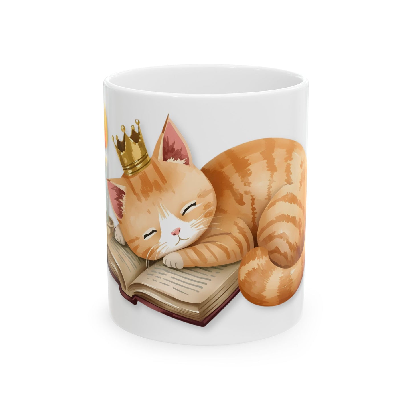 Once Upon a Nap Cozy Storybook Ginger Cat Mug Cat Lover Gift - Cute Cozy Pet Lover Coffee Cup (11oz/15oz)