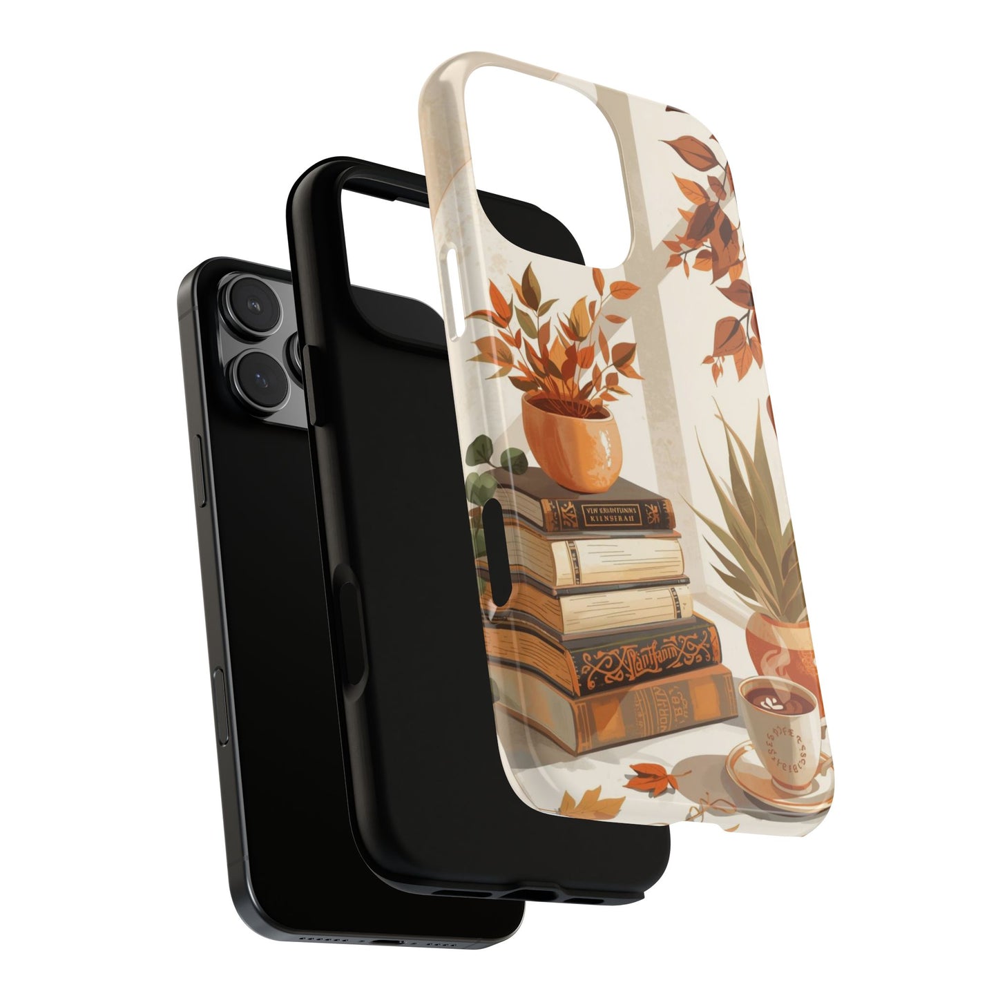 Cozy Books, Plants & Coffee Tough Protective iPhone Case