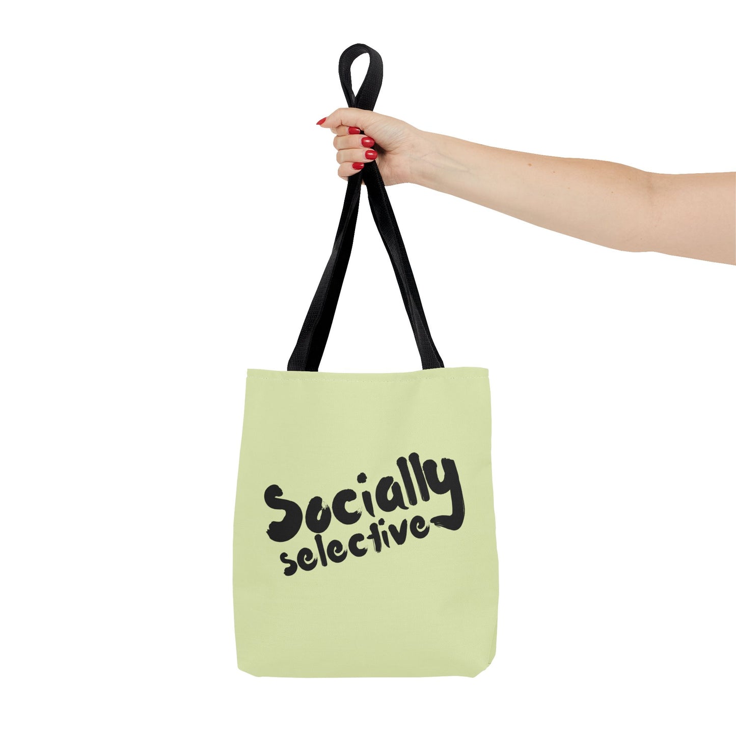 Socially Selective Funny Introvert Quote Cotton Canvas Tote Bag