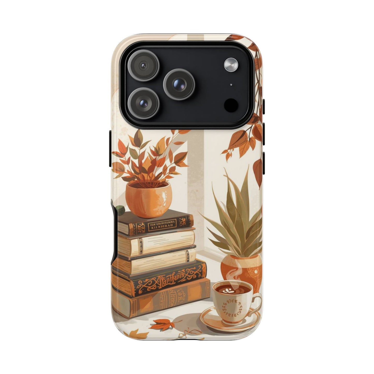 Cozy Books, Plants & Coffee Tough Protective iPhone Case