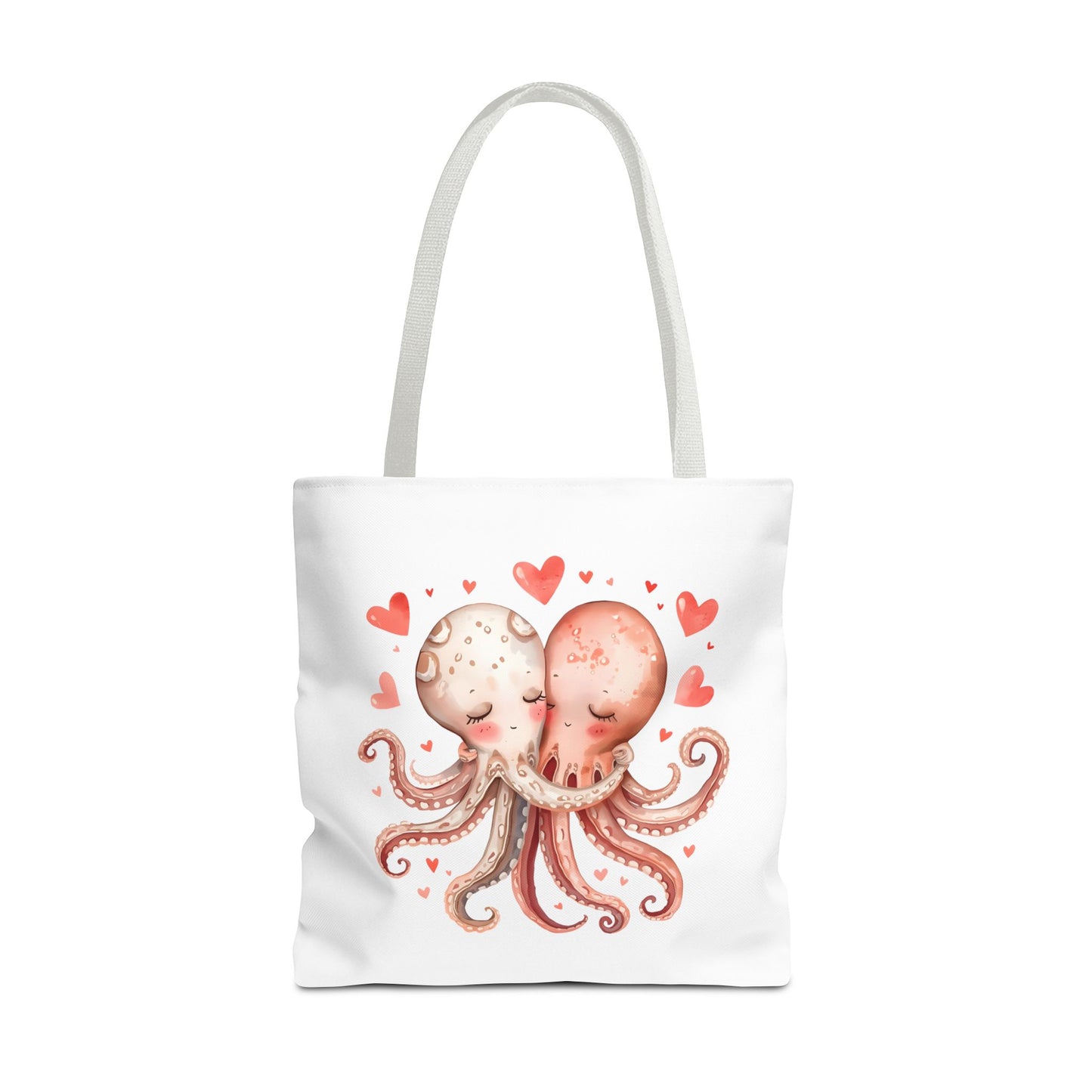 Stuck on You Too Octopus Tote Bag Cute Romantic Ocean Carryall
