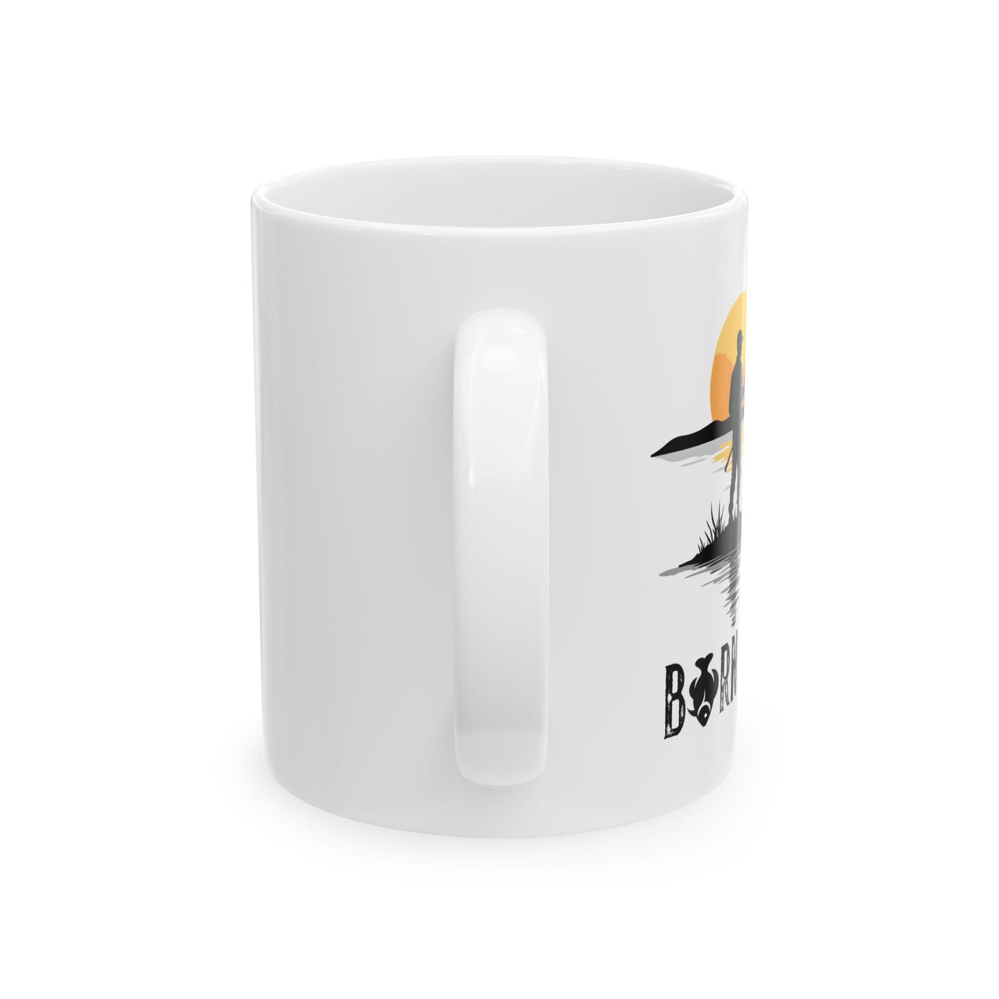 Born to Fish Fishing Mug – Angler Sunset Coffee Cup (11oz & 15oz)