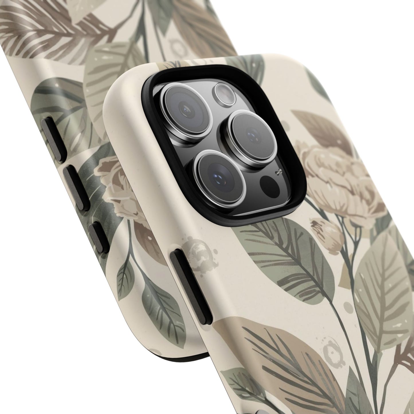 Muted Botanical Leaves Tough Protective iPhone Case