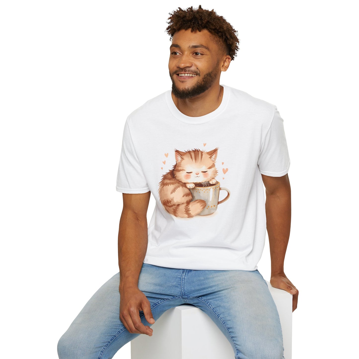 Sleepy Cat Cozy T-shirt Cute Cat Lover Tee